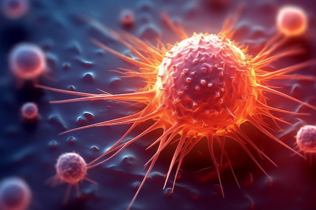 Kankercellen die het lichaam aanvallen Begrijpen van ziekteprogressie en medisch onderzoek Generatieve AI
