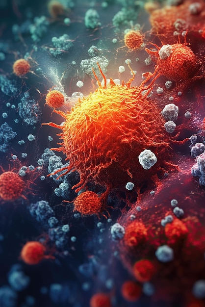 Kankercellen Molecuulgroei Verdeel Epidemie over gastheermicrobiologie