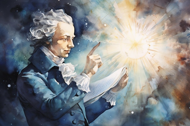 Foto la contemplazione cosmica di kant, la stella polare etica e l'imperativo categorico