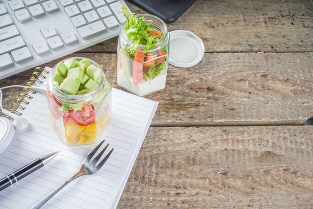 Kantoorlunch: groentesaladepotten