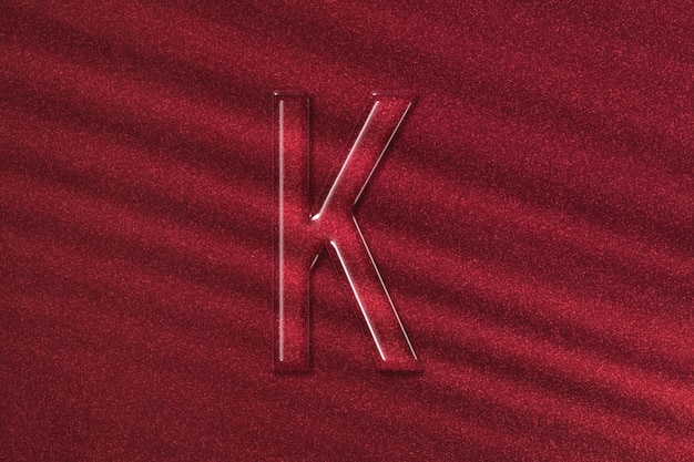 Kappa sign. Kappa letter, Greek alphabet Symbol, red background