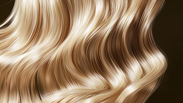 Kapsel schoonheid en haarzorg lang blond gezond haar textuur achtergrond voor haarzorg shampoo haarverlengingen en kapsalon