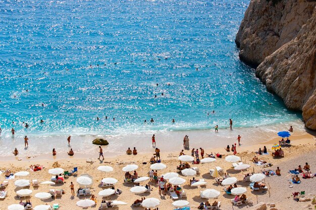 Kaputas beach aerial view, Kas, Antalia, Turkey