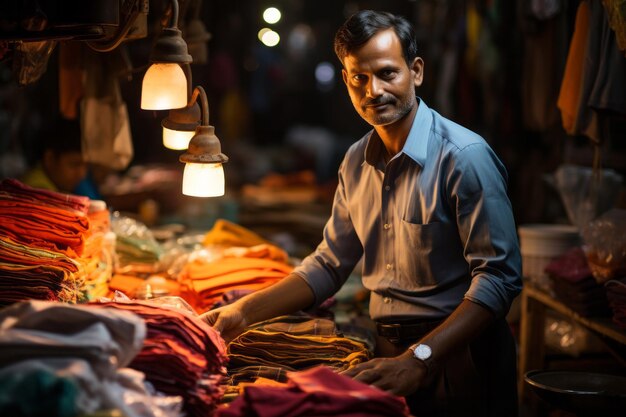 Karachi Sindh Pakistan June 12 2014 Peoples selling vegetable grocery stores on a old empress market High quality photo