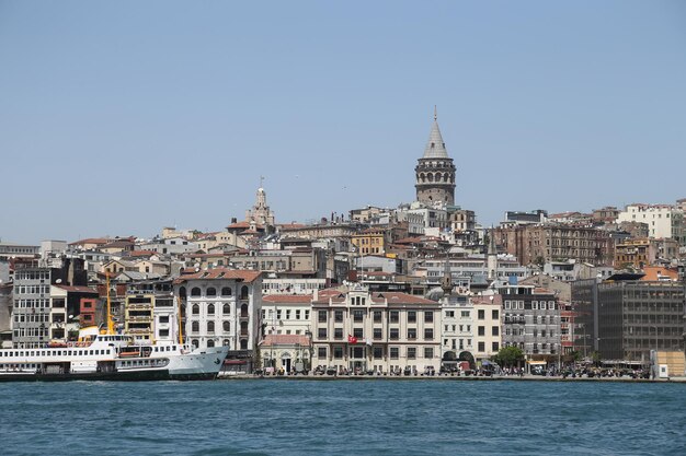 Karakoy en Galata-toren in Istanbul, Turkije