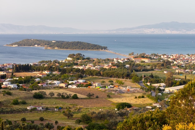 Karantina-eilandlandschap in quarantaine-eiland izmir urla