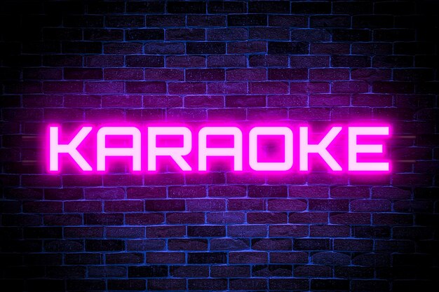 Karaoke neon banner.