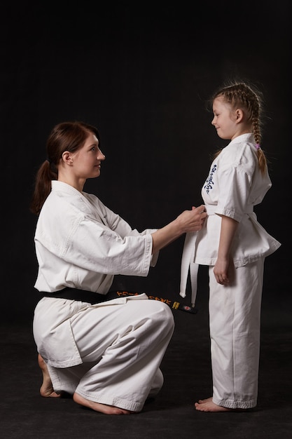 Karate in een pose