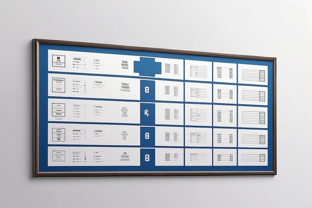 Foto karate tournament bracket display signage mockup con spazio bianco vuoto per posizionare il tuo disegno