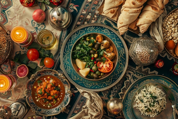 Карим Рамаданская еда с украшениями