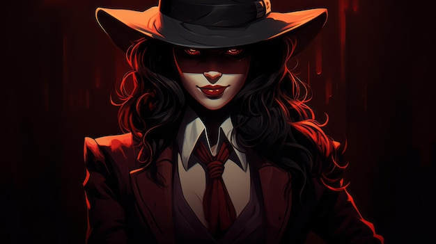 Karen The Vampire Gangster Comic Bookstyle Art With A Dark Twist