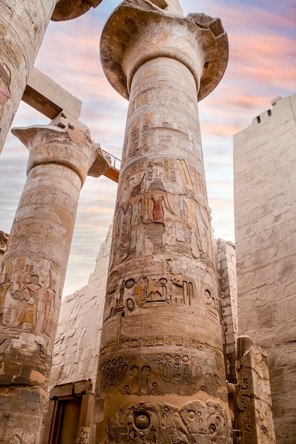 Karnak Tempelcomplex Zeer mooie lucht Luxor Egypte Afrika