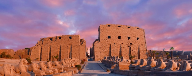 Karnak Temple Colossal sculptures of ancient Egypt in the Nile Valley in Luxor Embossed hieroglyphs on the wallx9