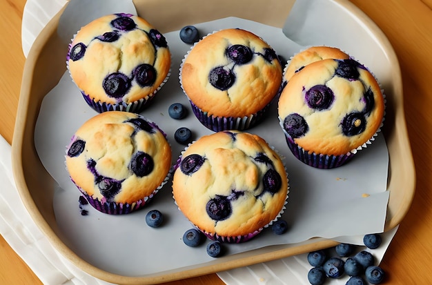 Karnemelk-bosbessenmuffins