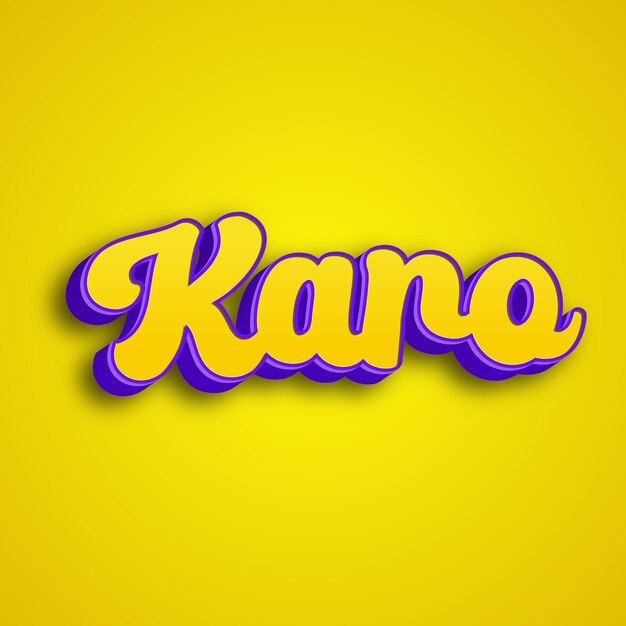 Karo typography 3d design yellow pink white background photo jpg