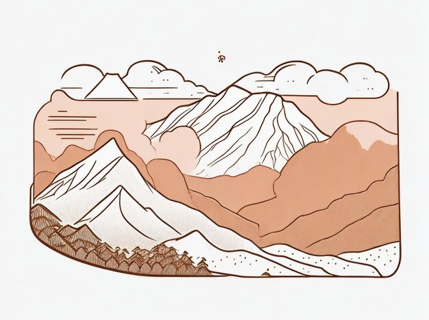 Photo karwendel mountains in vector illustration