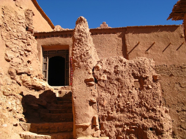 사하라 사막 Ouarzazate 모로코의 Kasbah Ait Ben Haddou