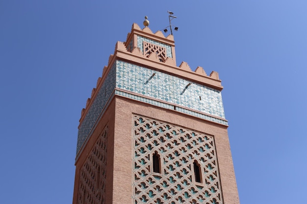 マラケシュ (モロッコ) のカスバ モスク。ヤクブ アル マンスールのモスクとしても知られています。