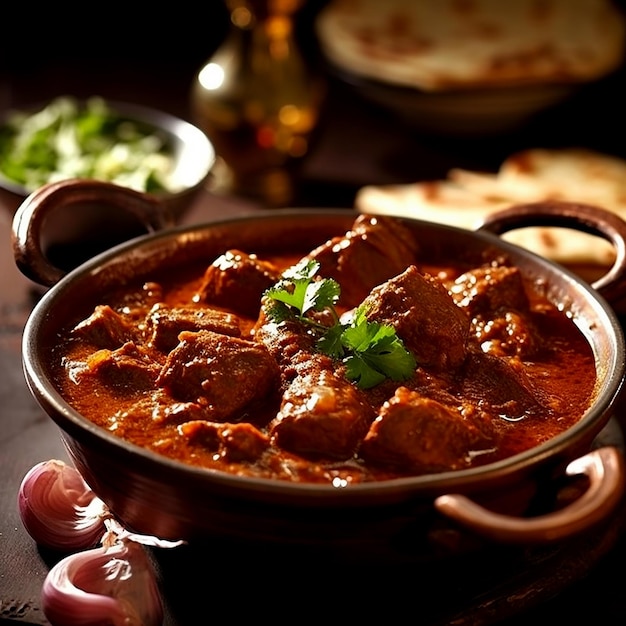 Foto kashmiri delight geniet van de aromatische rijkdom van rogan josh