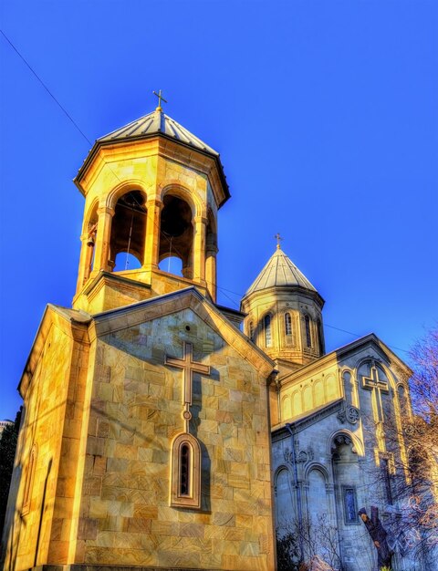 Photo the kashveti church of st george in central tbilisi georgia