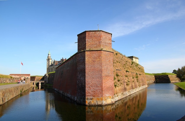 Kasteel Kronborg in de Noordzee van Denemarken