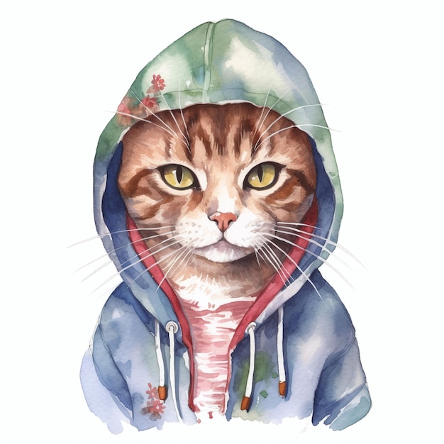 Kat aquarel clipart