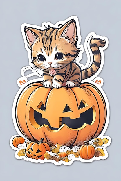 Foto kat en halloween