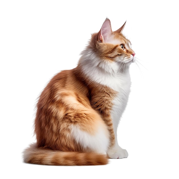 kat geïsoleerd op transparant knipsel als achtergrond