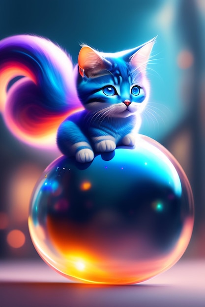 Kat op een bal wallpapers