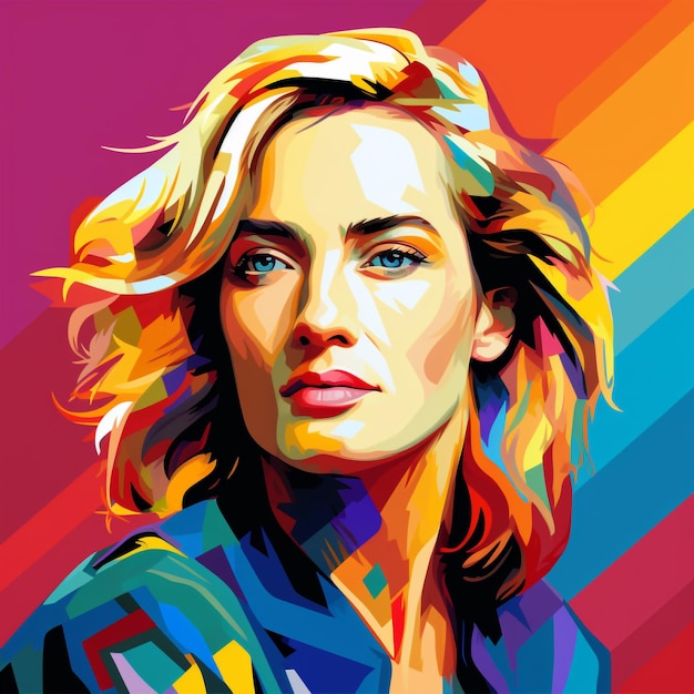 Kate Winslet in style of wpap