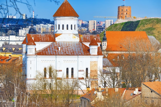 Kathedraal Prechistensky Orthodoxe kathedraal in Vilnius Gelegen in de oude stad in de vallei aan de oever van Vilni