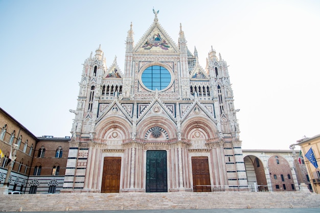 Kathedraal van Siena (Italiaanse Duomo di Siena). Oude historische stad in Italiaans Toscane