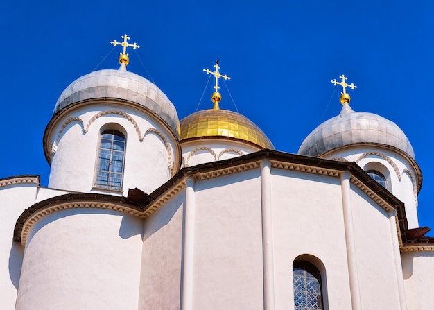 Kathedraal van St. Sophia van het Kremlin van Veliky Novgorod in Rusland