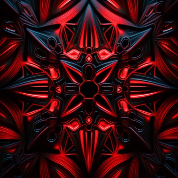 kathedraalpatroon, rode en zwarte kleuren