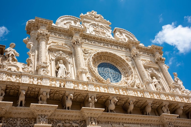 Katholieke kerk in de stad Lecce Italië Mooi voorbeeld van Italiaanse barok