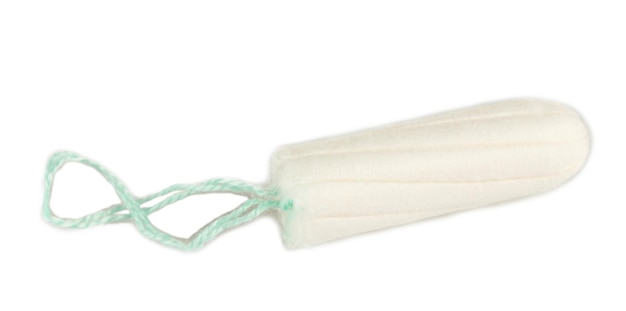 Katoenen tampon geïsoleerd op wit