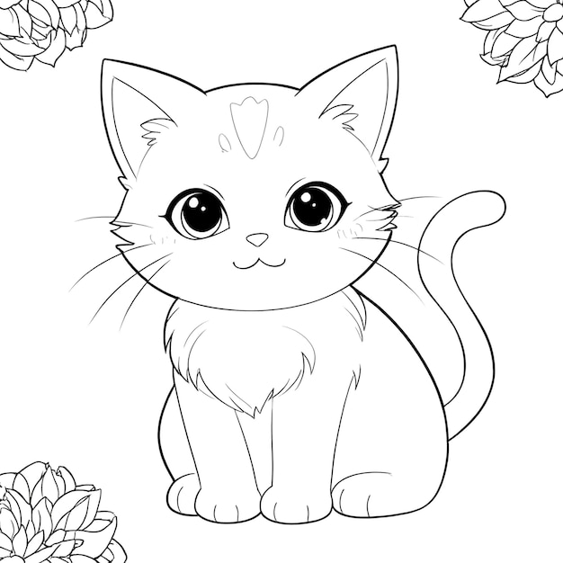 Katten te tekenen Katten te schilderen Katten te kleuren Katten zwart-wit tekening van katten Foto van katten