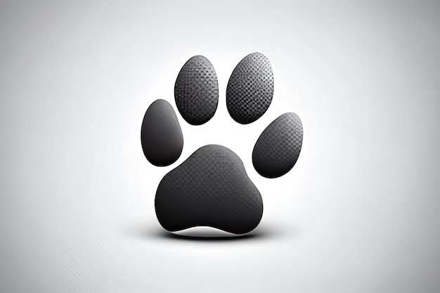 Kattenpootafdruk plat pictogram voor dieren-apps en websites realistische generatieve Ai