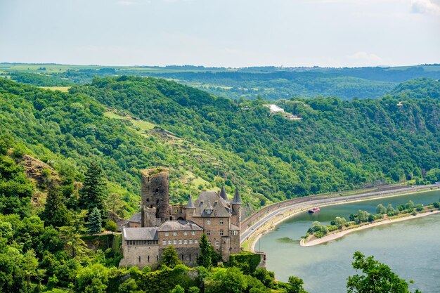 Katz castle at rhine valley near st goarshausen germany