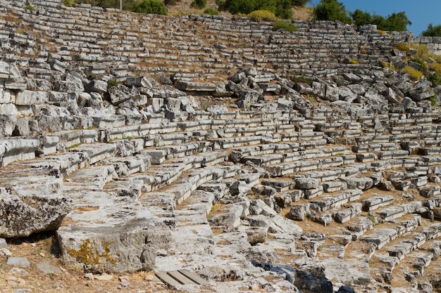 Kaunos amphitheatre from Dalyan Turkey