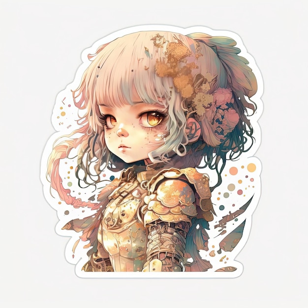 Kawaii anime girl. Cute kawaii drawings. Kawaii stickers. Digital