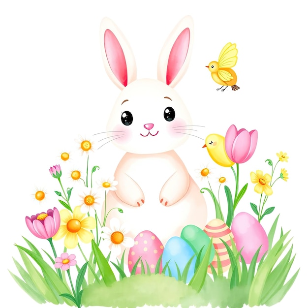 Kawaii Aquarel Konijnen Illustraties