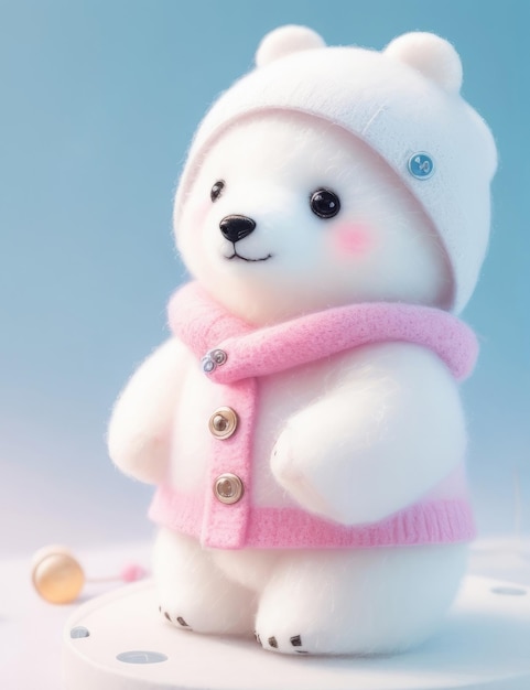 Photo kawaii bear cub's attire