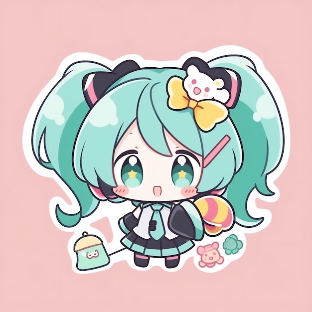 Anime Girl Kawaii Chibi Graphic · Creative Fabrica