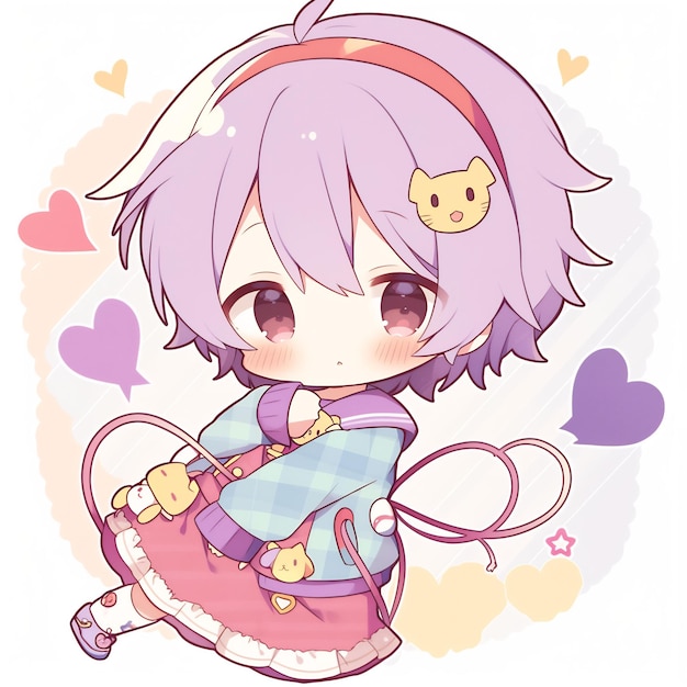 Anime Girl Kawaii Chibi Graphic · Creative Fabrica