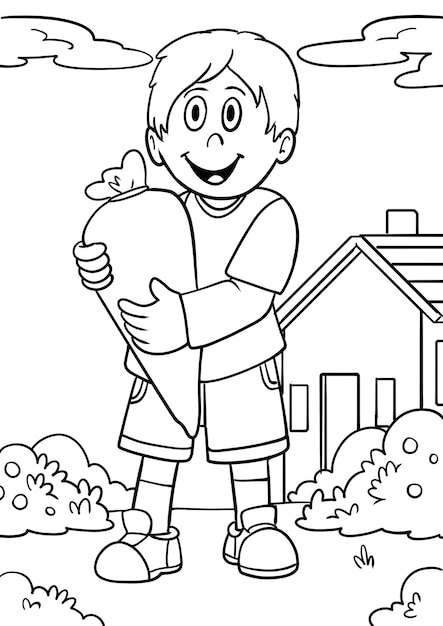 Photo kawaii coloring page