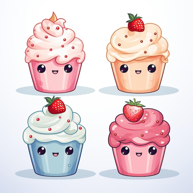 kawaii cute cupcake