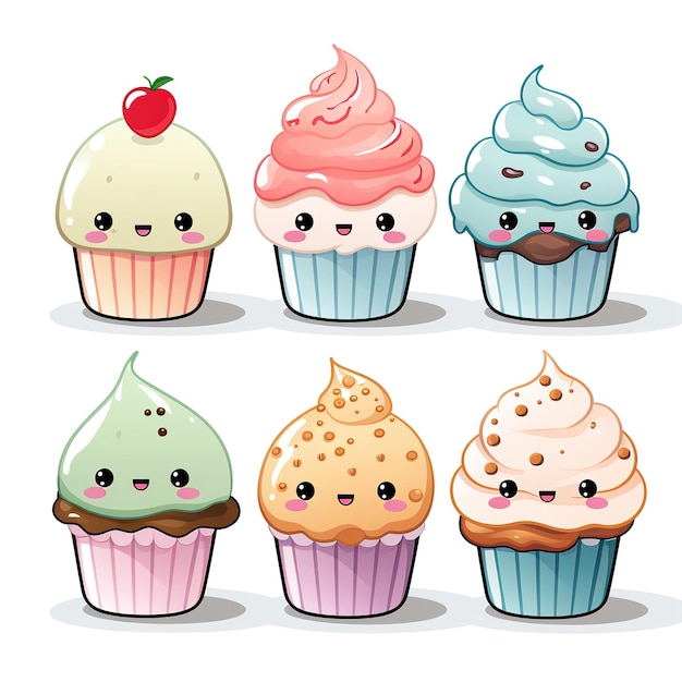 kawaii cute cupcake