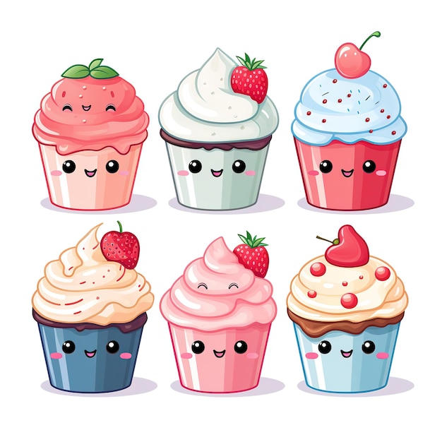 kawaii cute cupcake