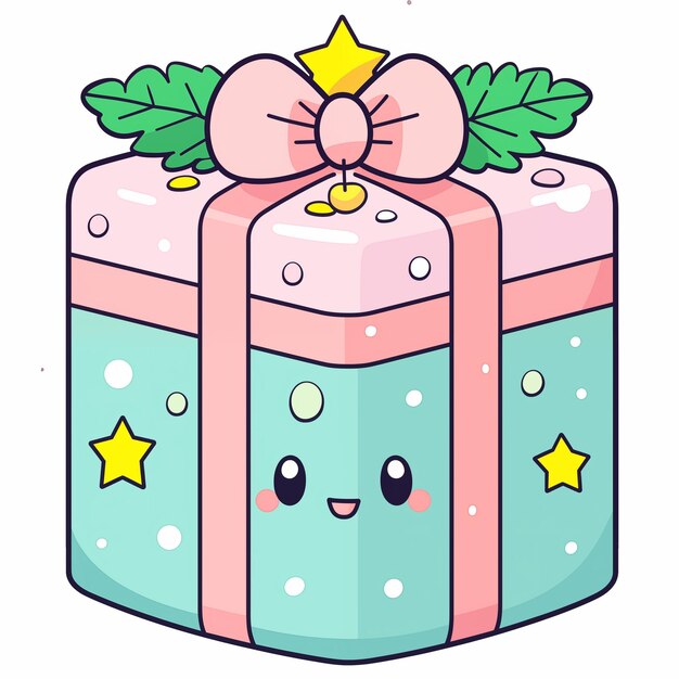 Photo kawaii gift box